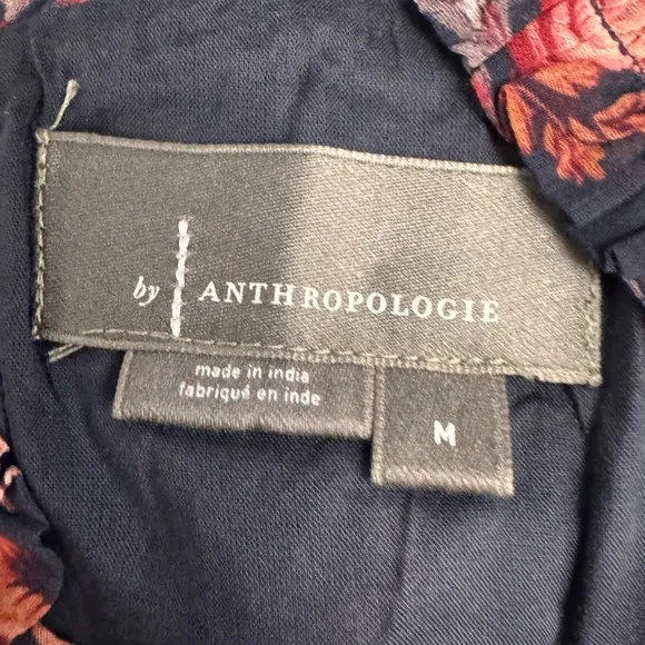 Anthropologie Asymmetrical Smocked Mini Skirt Medium