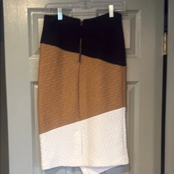 Anthropologie Black and Brown Wrap Midi Skirt