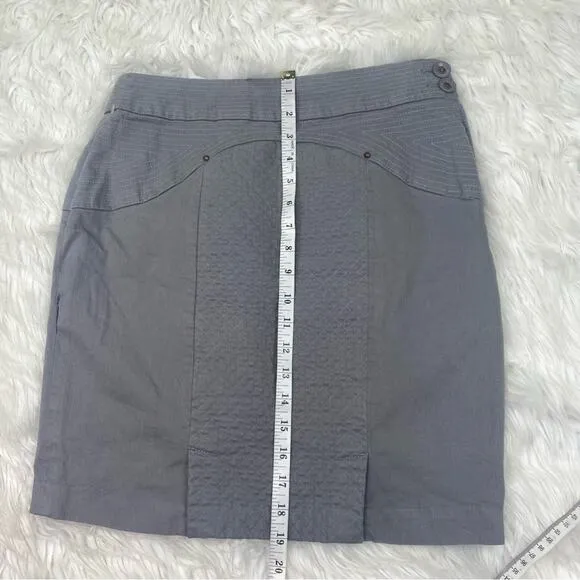 Anthropologie Leifsdottir Alicante Quilted Pencil Skirt Gray Size 6 NWT