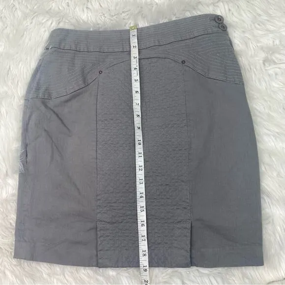 Anthropologie Leifsdottir Alicante Quilted Pencil Skirt Gray Size 6 NWT