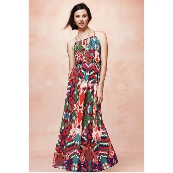 Anthropologie Maeve Tarana maxi printed dress size 6
