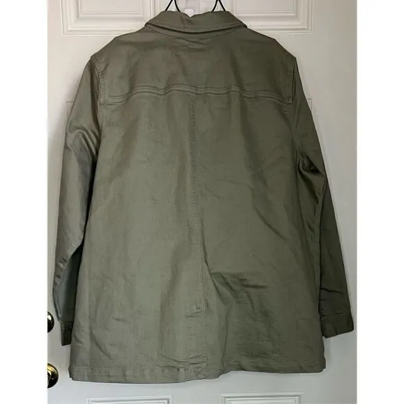 AnyBody Stretch Twill Utility Jacket with Pockets (2X)
