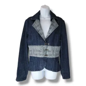 Apple Bottoms Denim Suit Jacket Size Large