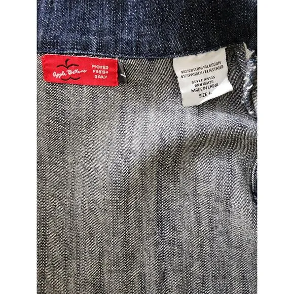 Apple Bottoms Denim Suit Jacket Size Large