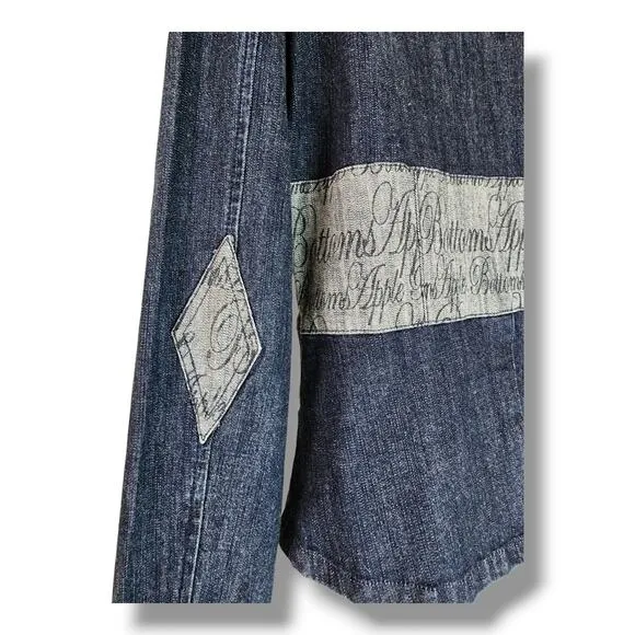 Apple Bottoms Denim Suit Jacket Size Large
