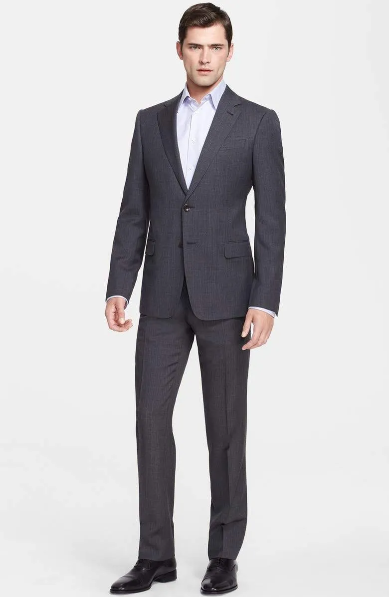 ARMANI COLLEZIONI - *CLOSET STAPLE* Gray Wool 2-Button Suit - 50R