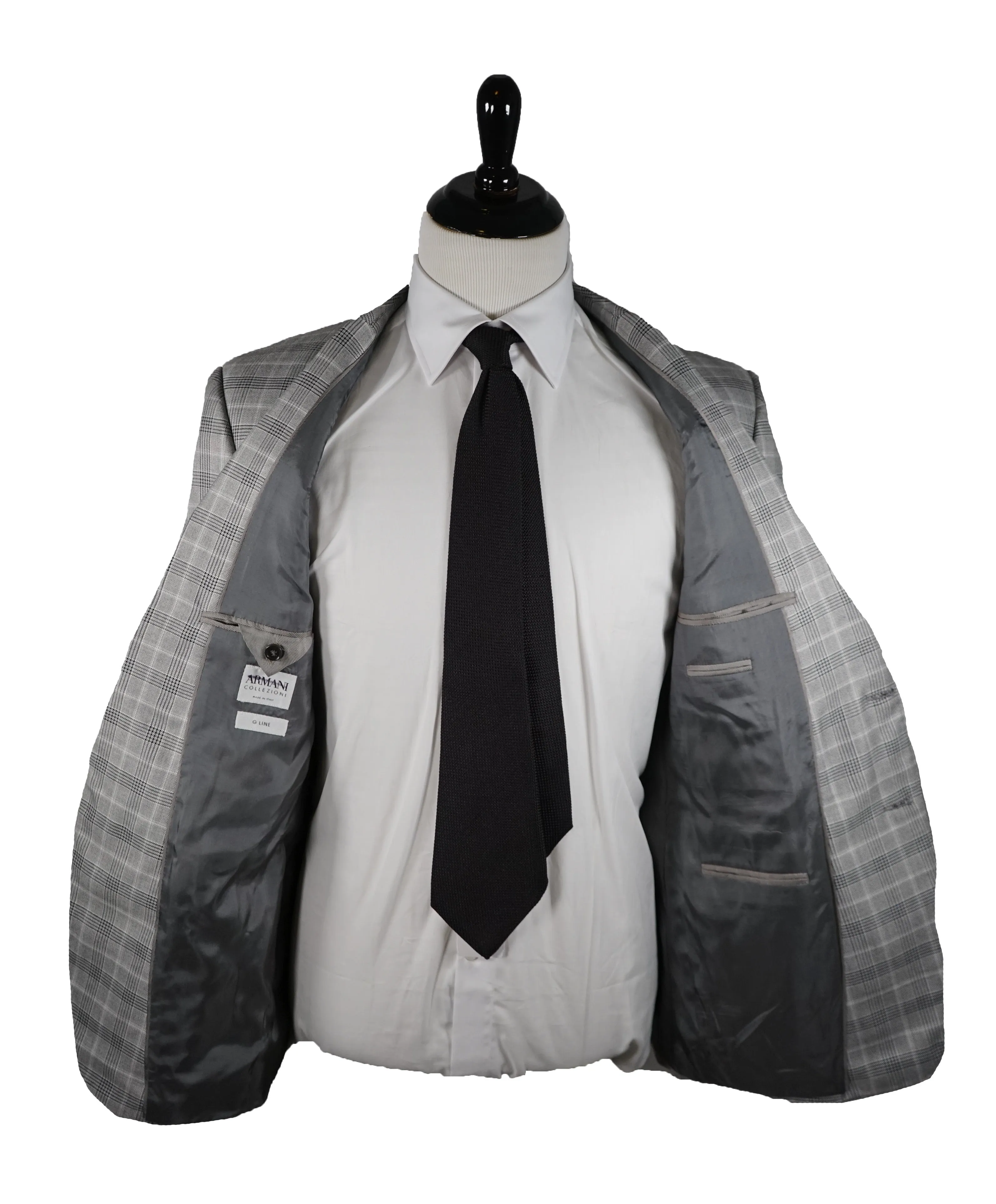ARMANI COLLEZIONI - “G Line” Black & White Bold Check Blazer - 42R