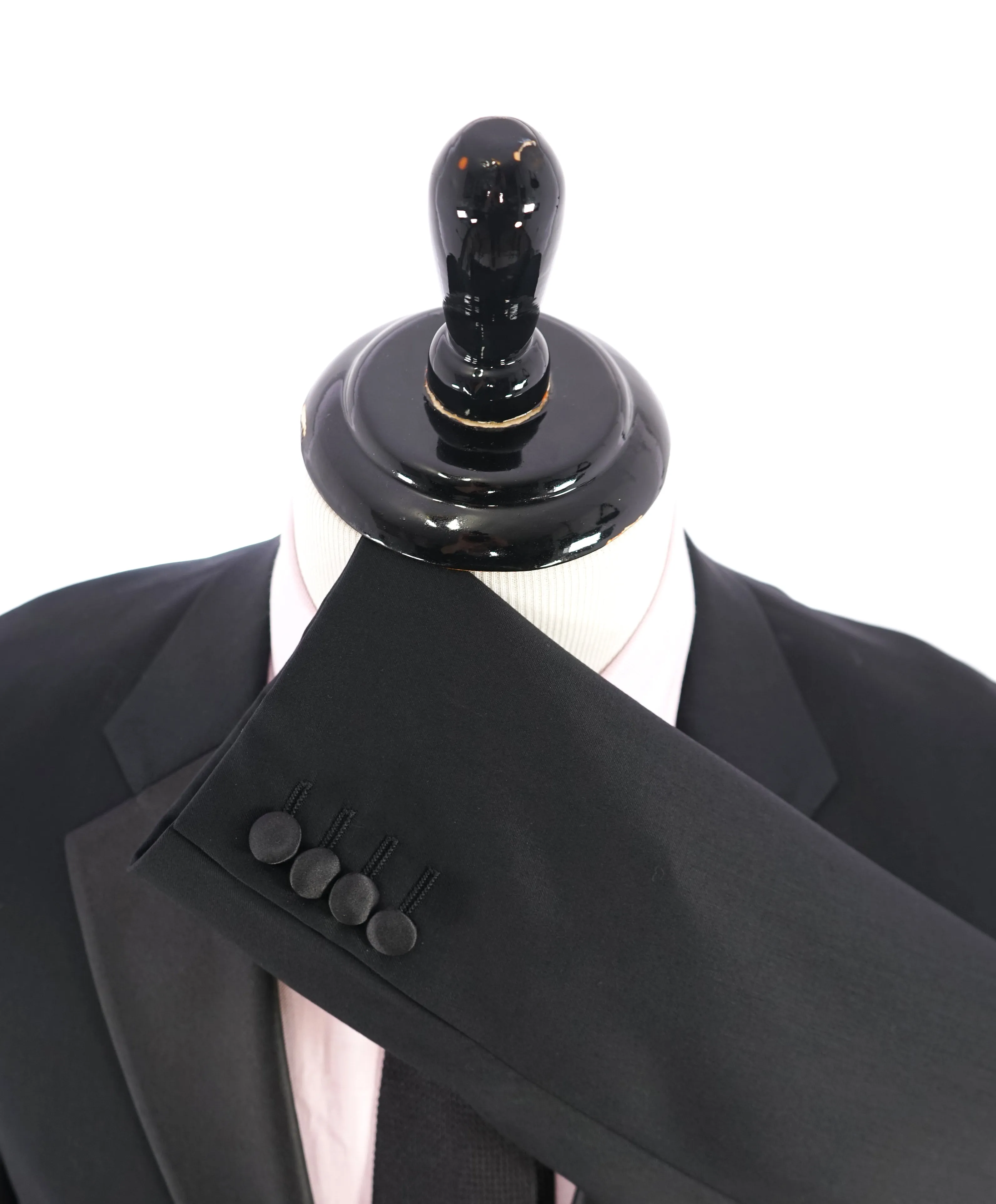 ARMANI COLLEZIONI -  "G Line" 1-Button Notch Lapel Black Tuxedo Suit - 42R