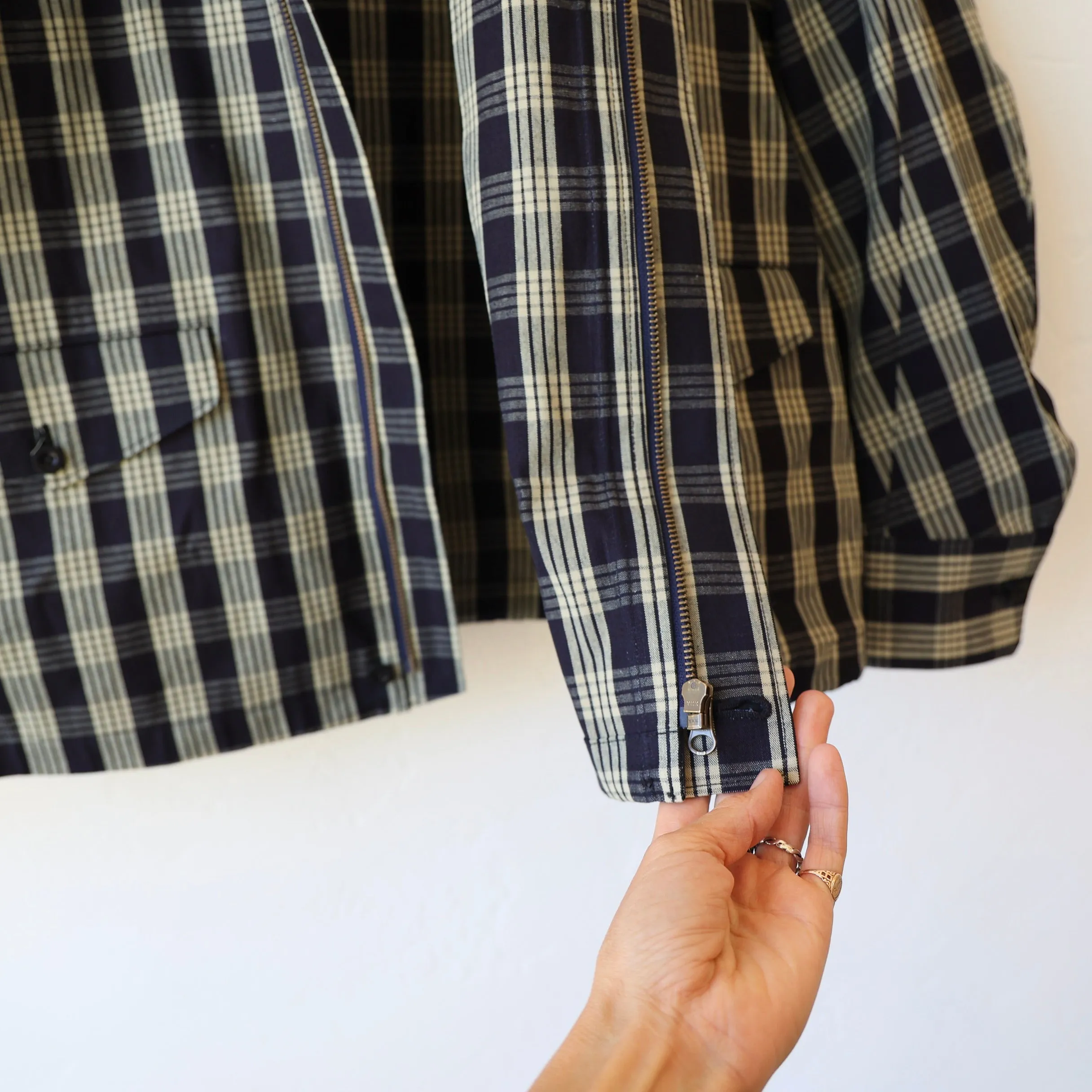 Aseedonclöud Zipper Jacket - Navy Check
