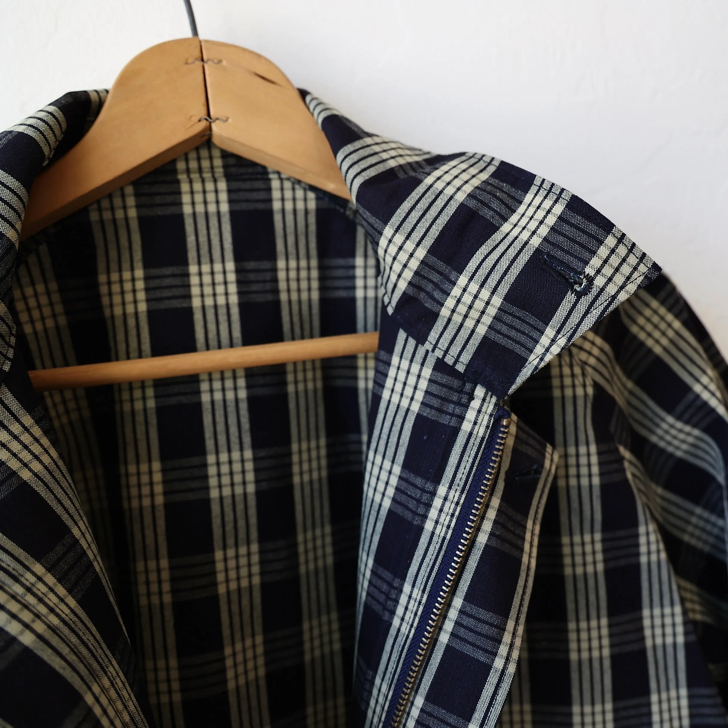 Aseedonclöud Zipper Jacket - Navy Check