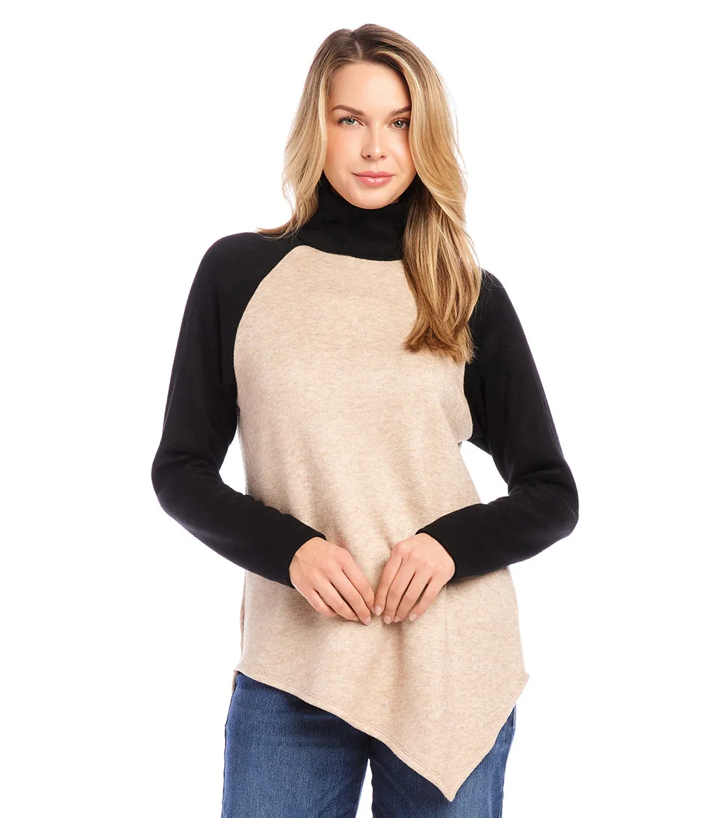 Asymmetric Turtleneck Top