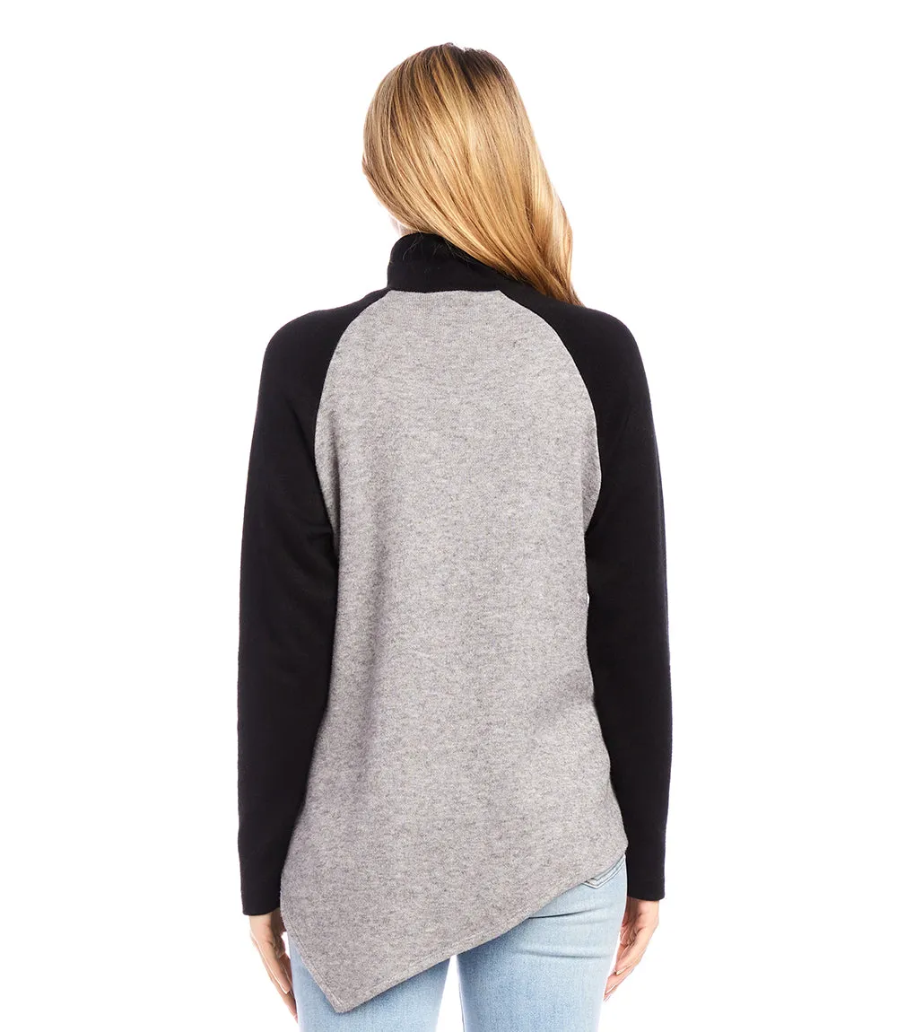 Asymmetric Turtleneck Top