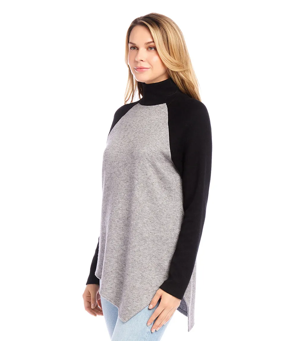 Asymmetric Turtleneck Top