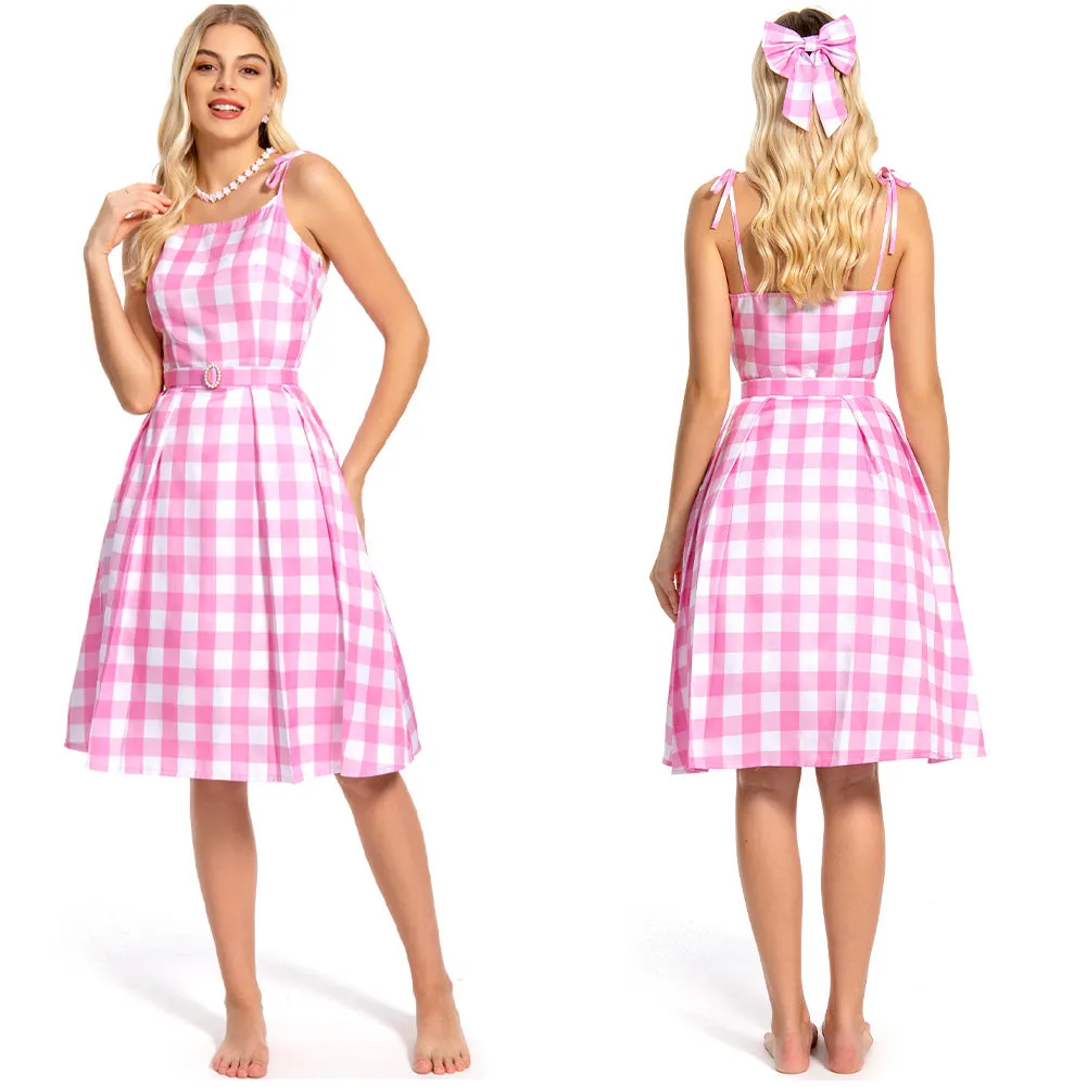 Barbie 2023 Margot Robbie Cosplay Costume Dresses Halloween Carnival Party Suit