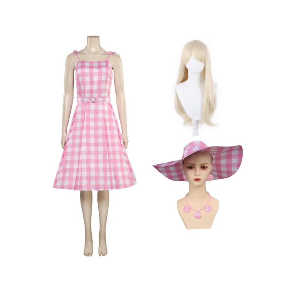 Barbie 2023 Margot Robbie Cosplay Costume Dresses Halloween Carnival Party Suit
