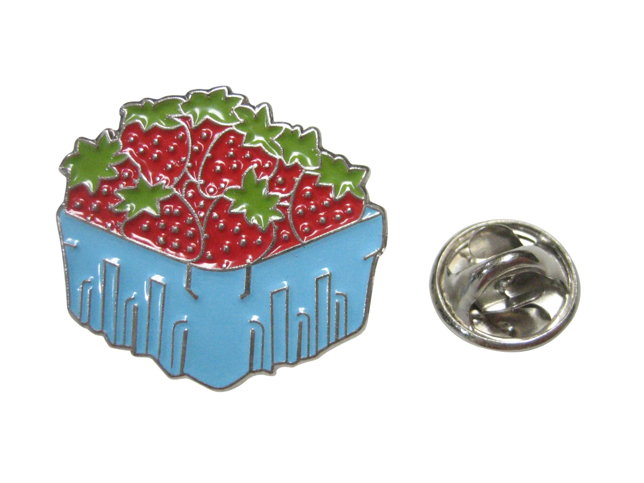 Basket Of Strawberries Lapel Pin