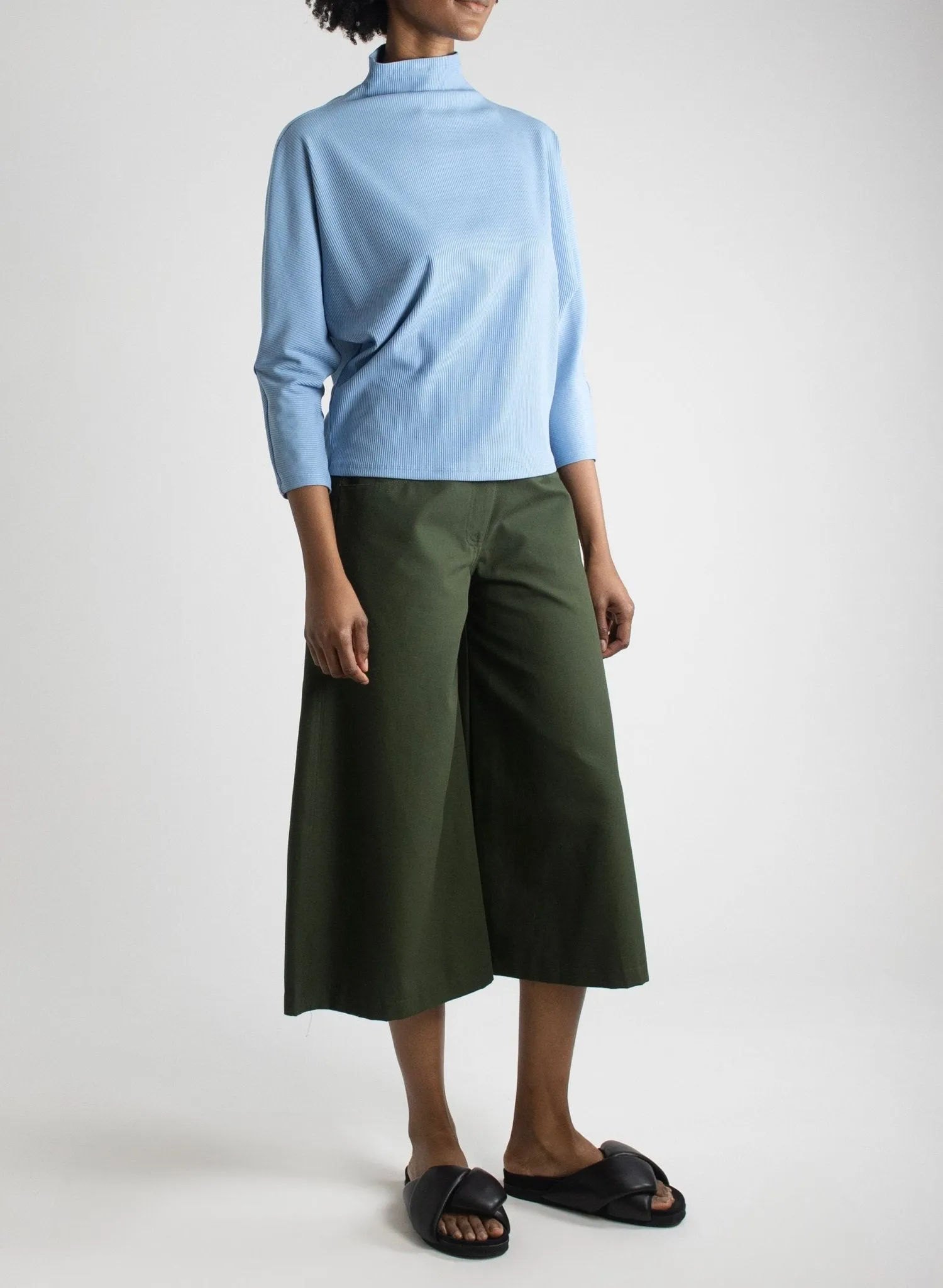 Batwing Skinny Top - Powder Blue