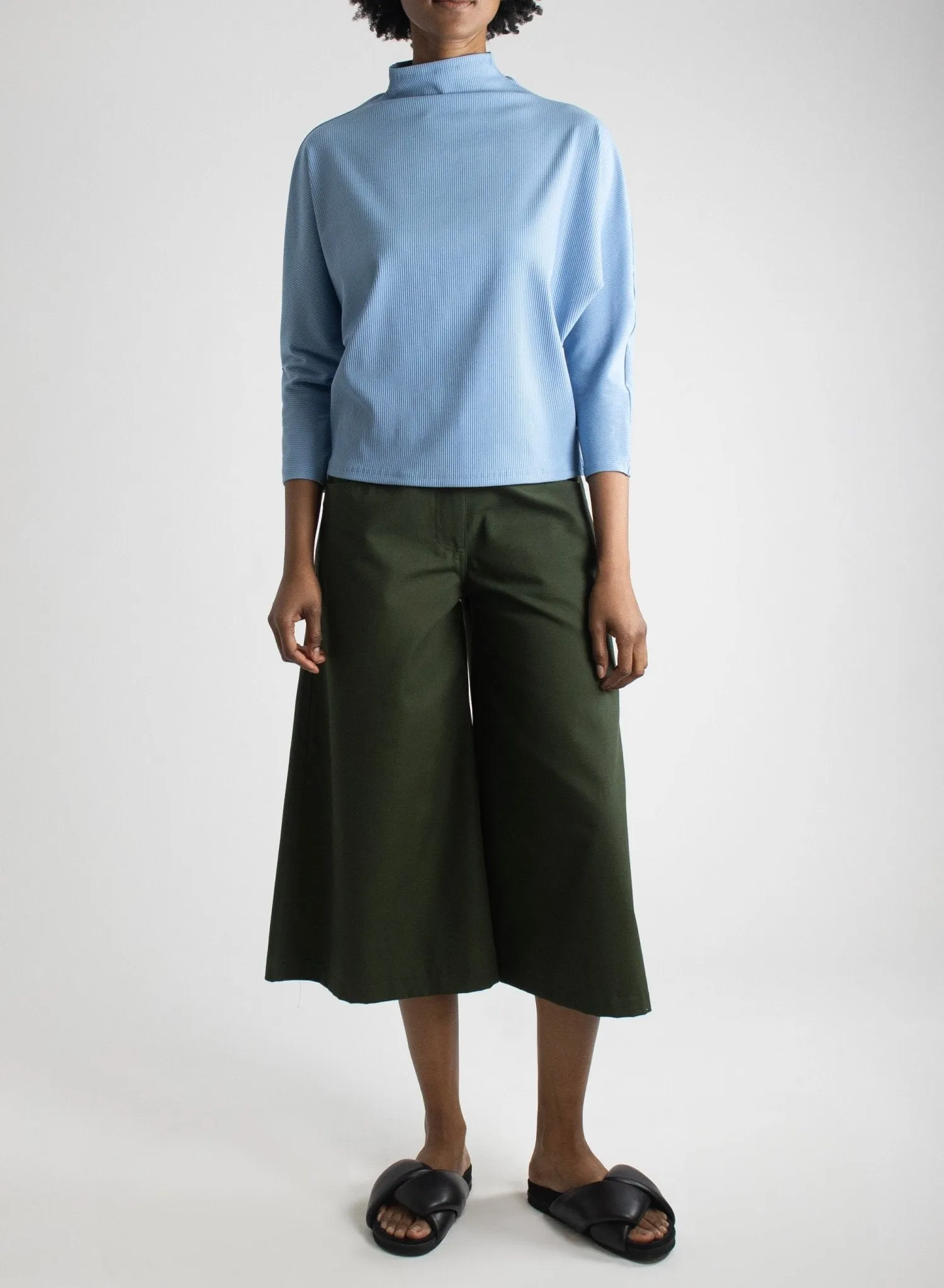 Batwing Skinny Top - Powder Blue