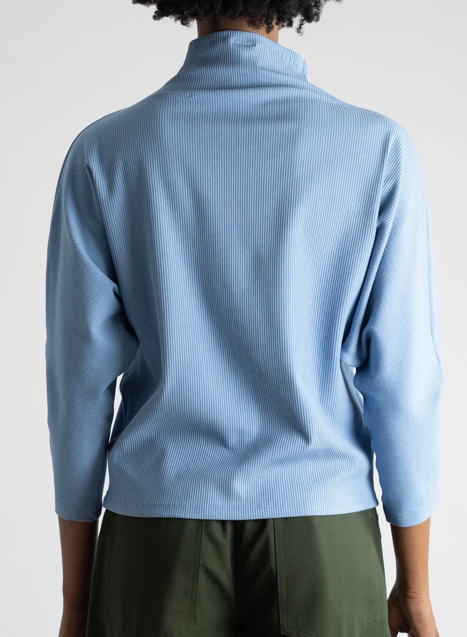 Batwing Skinny Top - Powder Blue