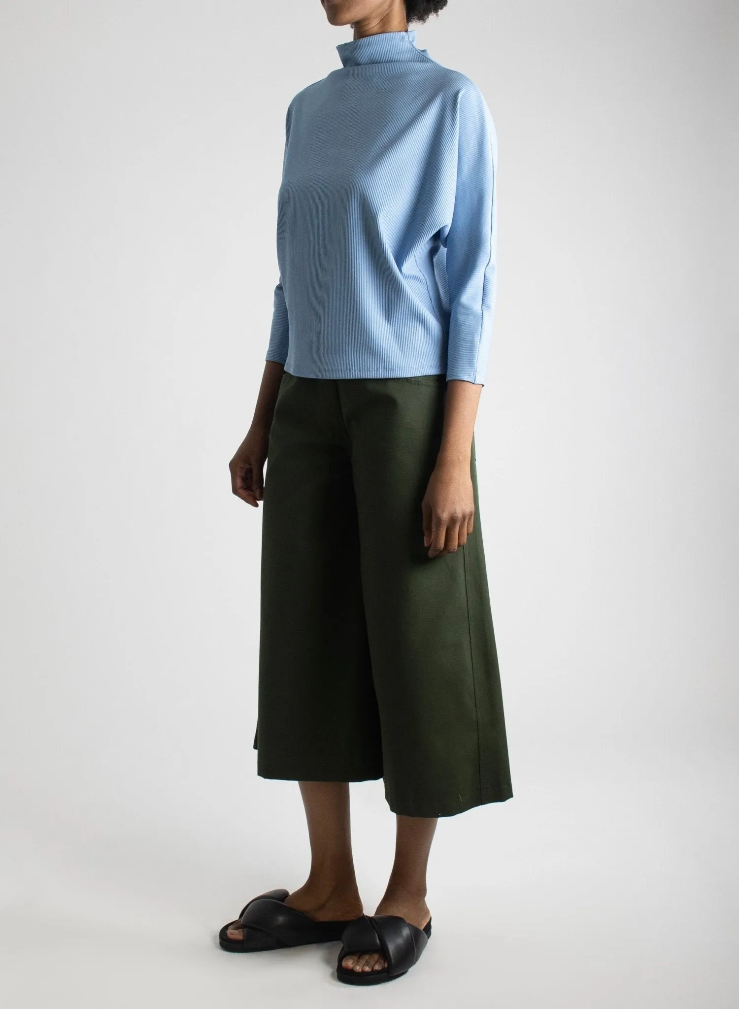 Batwing Skinny Top - Powder Blue