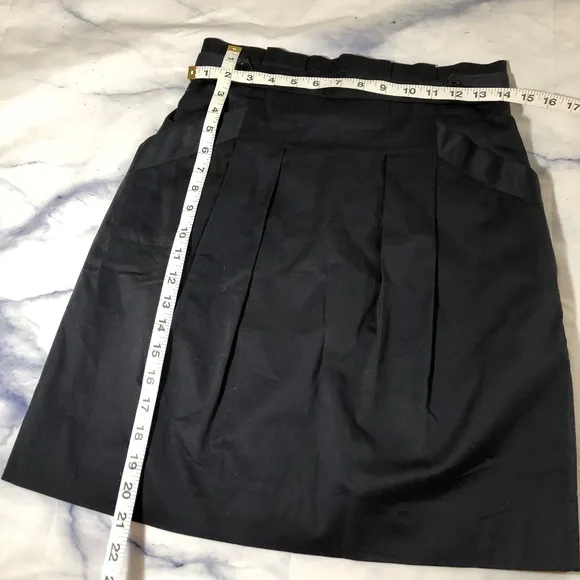 BCBGMaxAzria Black Pleated Shana Pencil Skirt