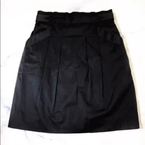 BCBGMaxAzria Black Pleated Shana Pencil Skirt