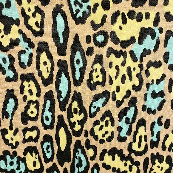 BCBGMaxAzria Leopard Print Pencil Skirt Tan Aqua Size XXS