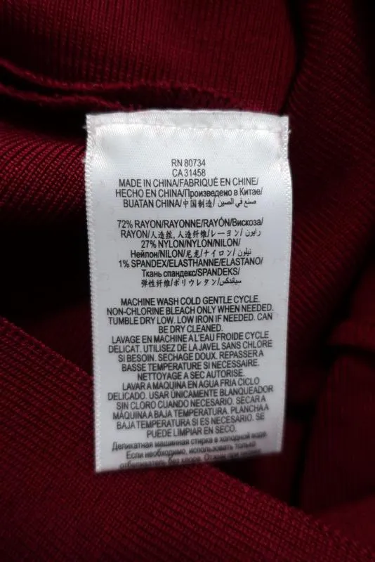 BCBGMAXAZRIA Nathalia Pencil Skirt Deep Cranberry Size Extra Small NEW