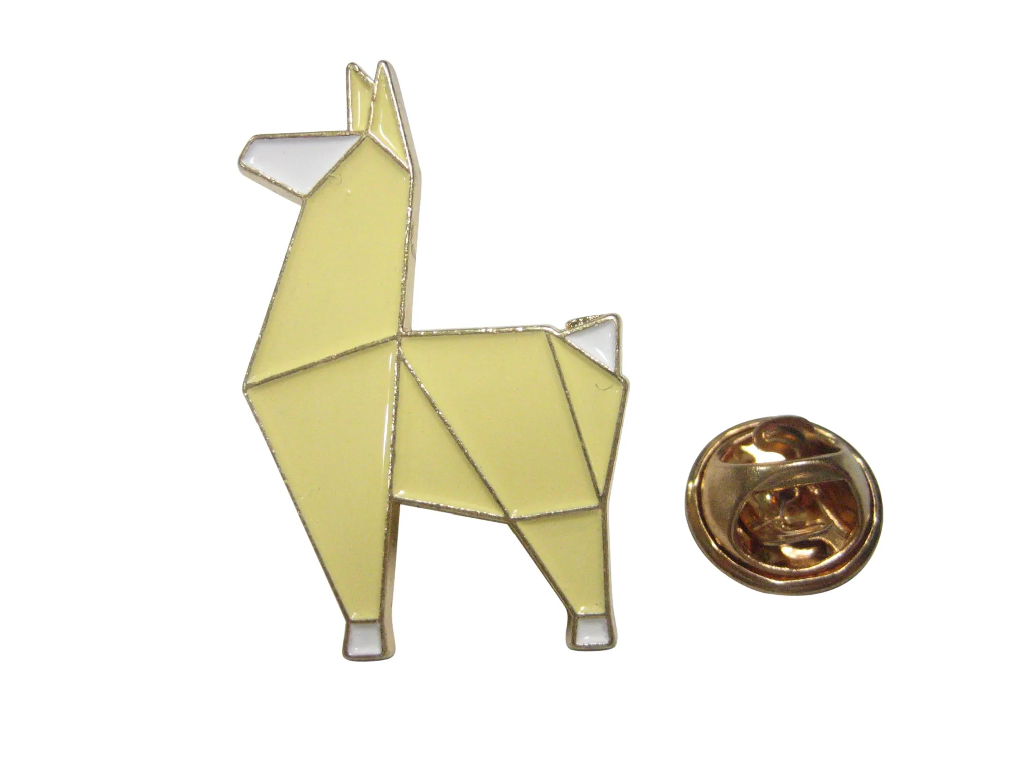 Beige Toned Llama Alpaca Lapel Pin