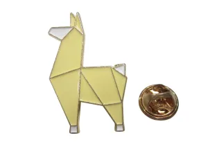 Beige Toned Llama Alpaca Lapel Pin