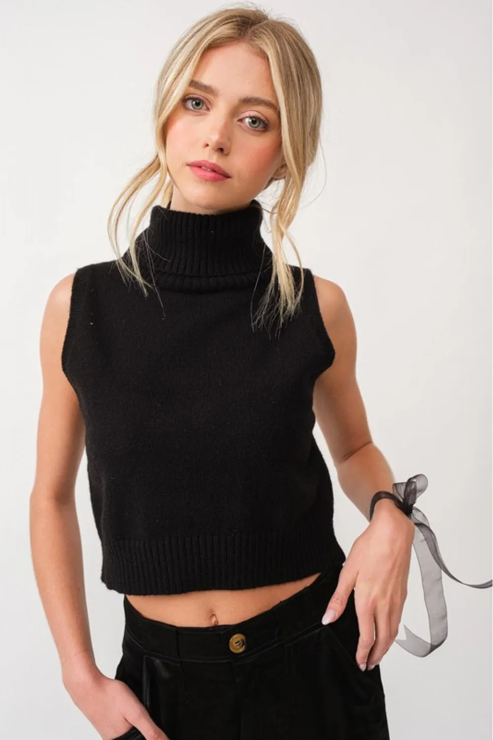 Black Knit Turtleneck