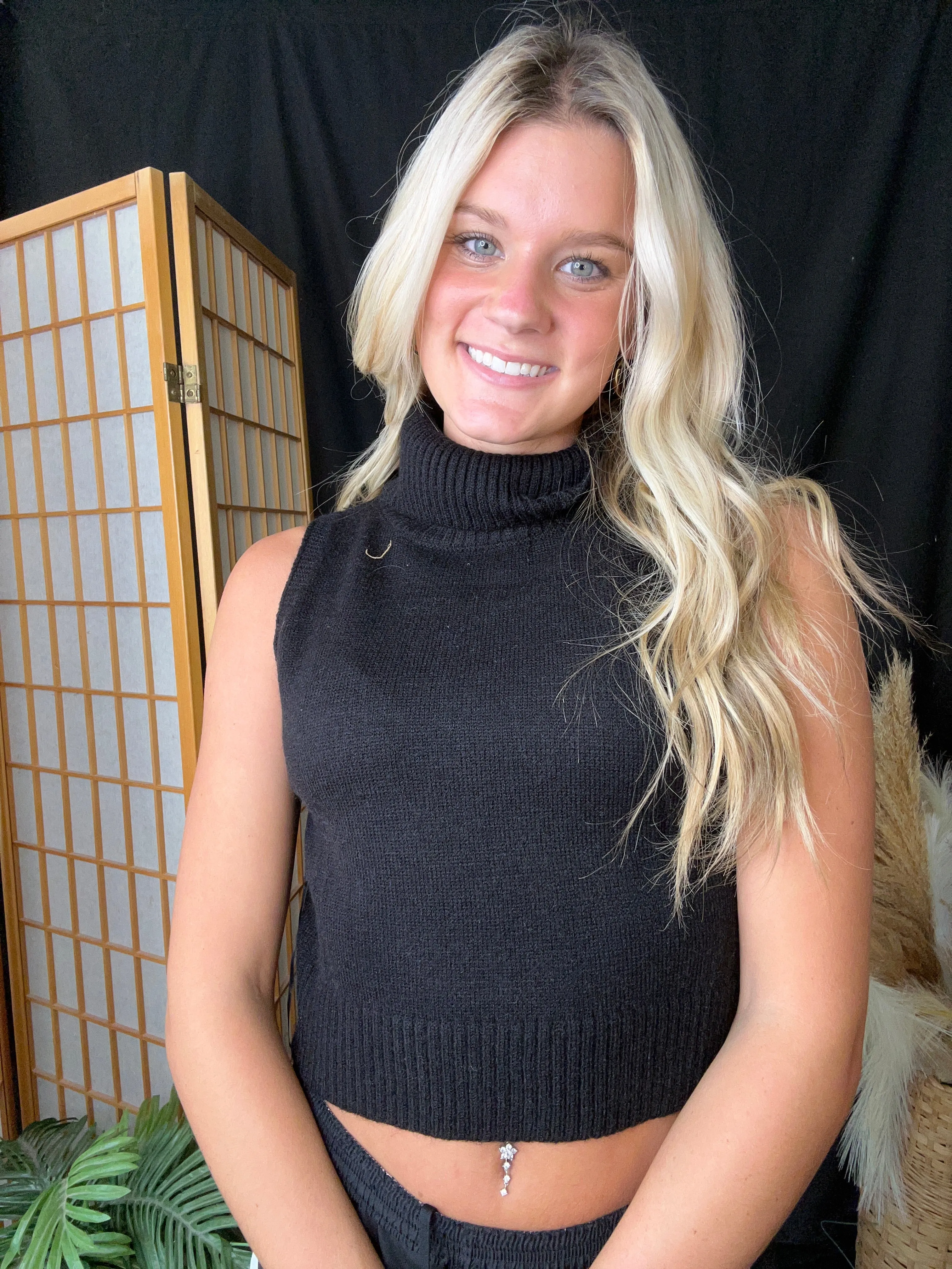 Black Knit Turtleneck