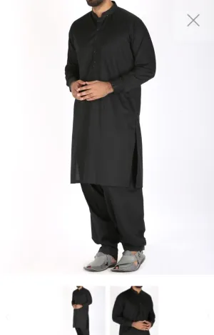 Black Men Suit By Junaid Jamshed Model# Men 23