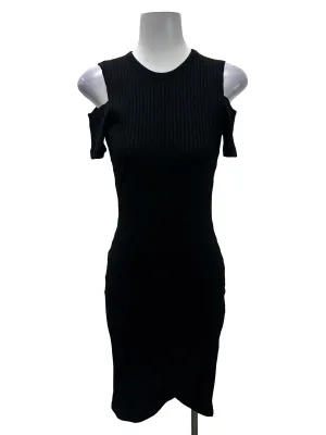 Black Pleated Bodycon Dress