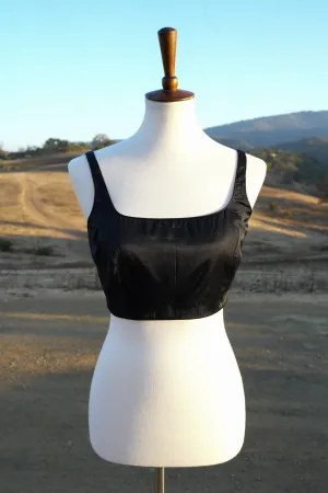 Black Satin Couture Blouse