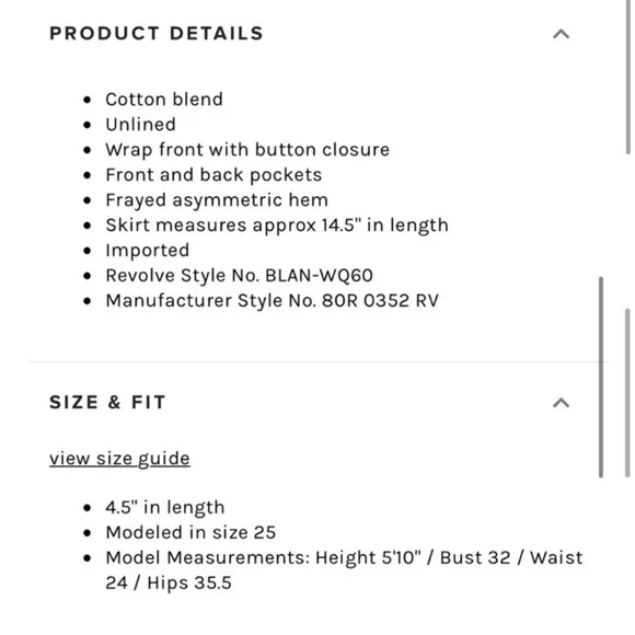 Blank NYC Asymmetrical Skirt Denim Jean Mini Acid Light Wash