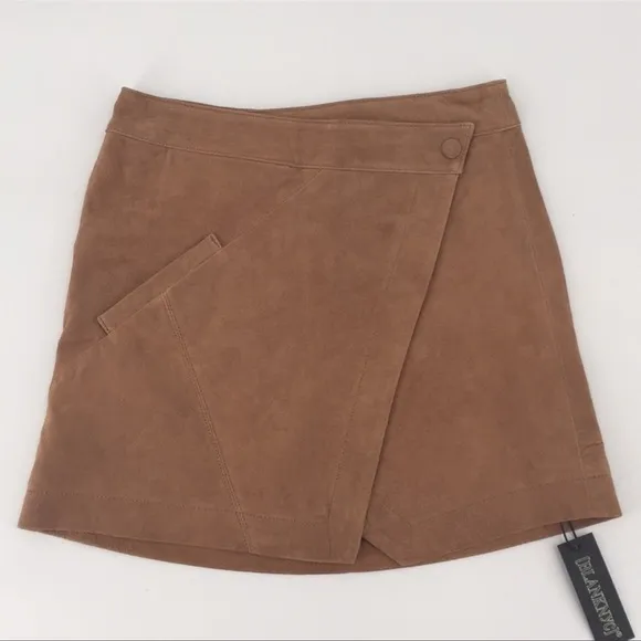 Blank NYC High Rise Suede Wrap Skirt Size 25
