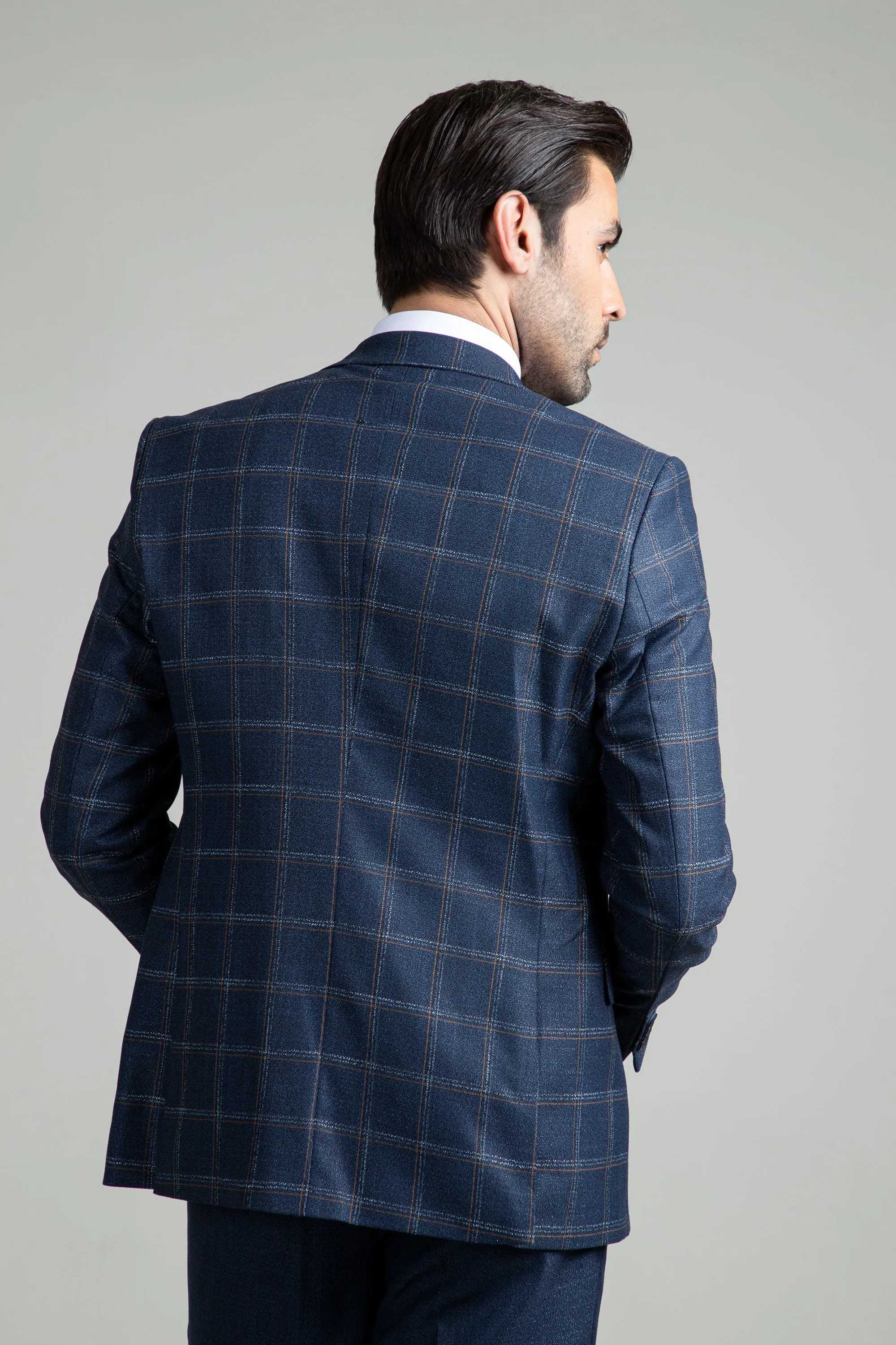 Bleu Foncé Suit-2pcs-Made In Turkey