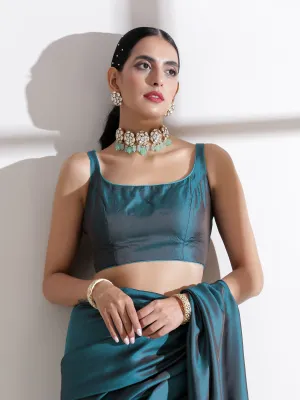 Blouse - Grandeur Square Neck Satin Blouse