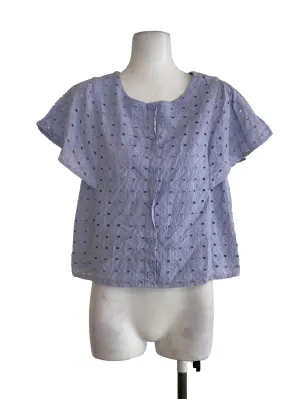 Blue Embroidary Blouse