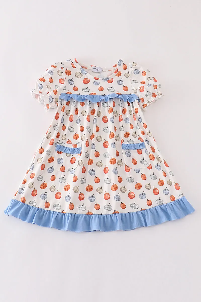 Blue Pumpkin Ruffle Dress