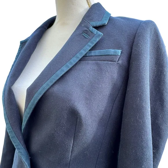 Boden - Picardy Tipped Navy Cotton Blaze, Size 6P