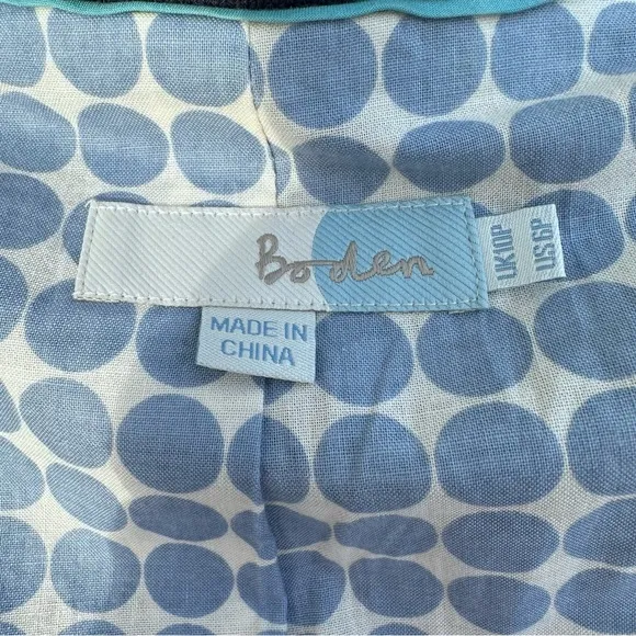 Boden - Picardy Tipped Navy Cotton Blaze, Size 6P
