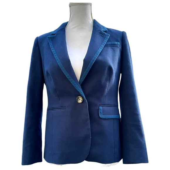 Boden - Picardy Tipped Navy Cotton Blaze, Size 6P
