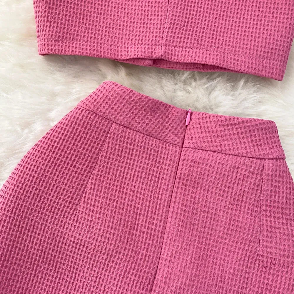 Bubble Sleeve  Skirt Suit