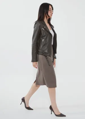 Burberry Vintage Brown Taupe Pencil Skirt - 44
