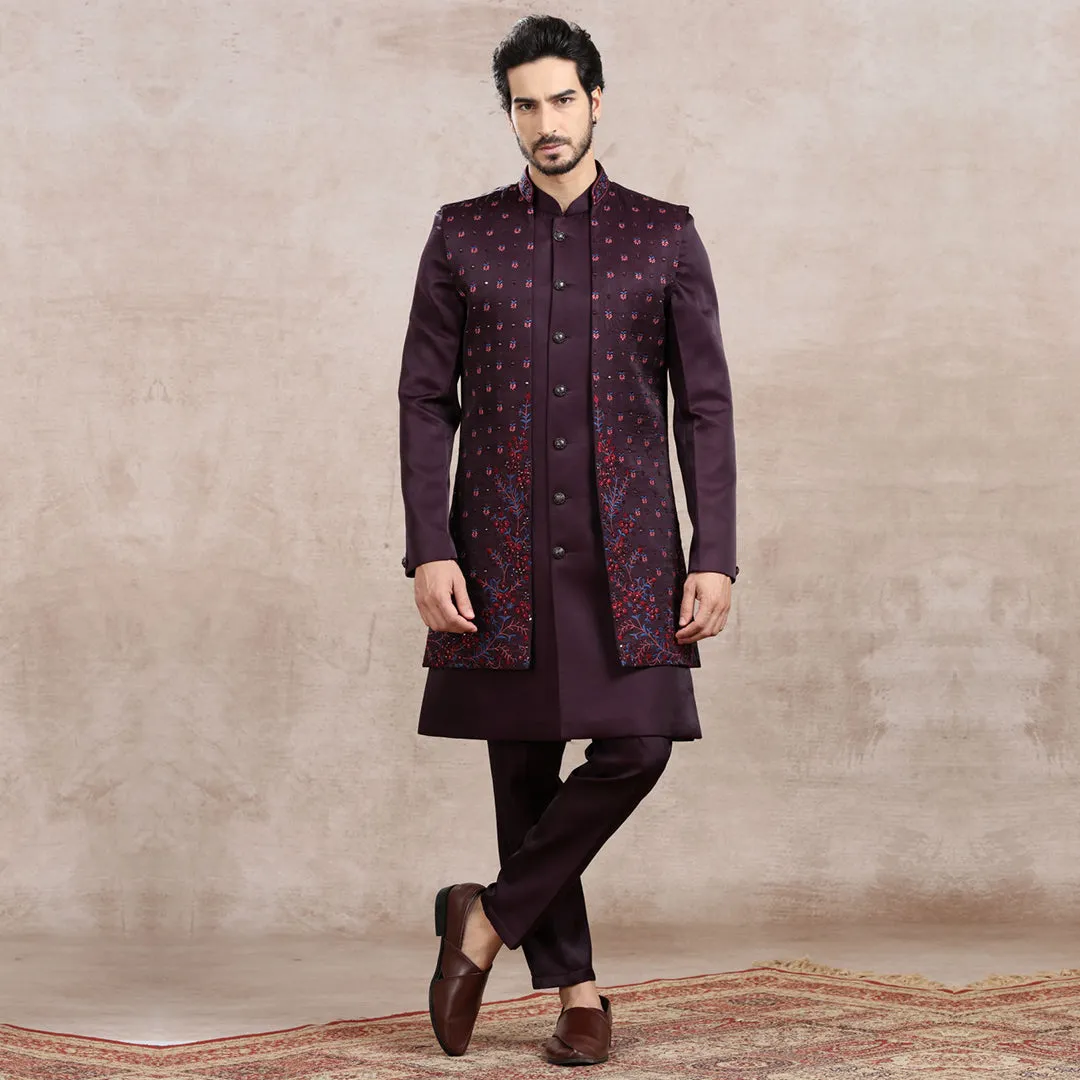 Burgundy Mystic Harmony Indo-Western