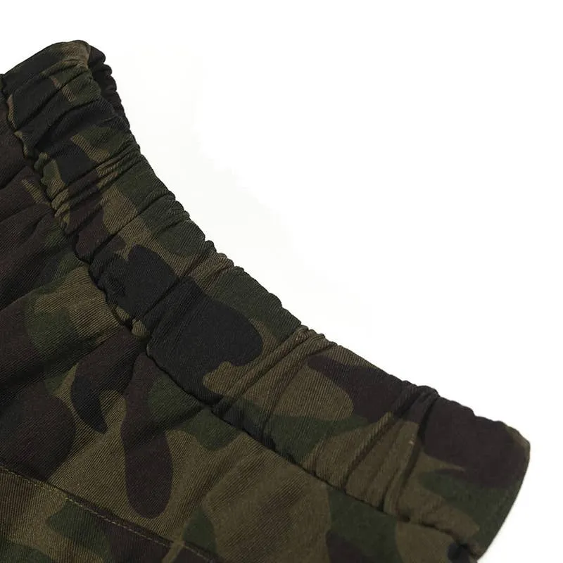 Camo   Tulle Asymmetrical Skirt