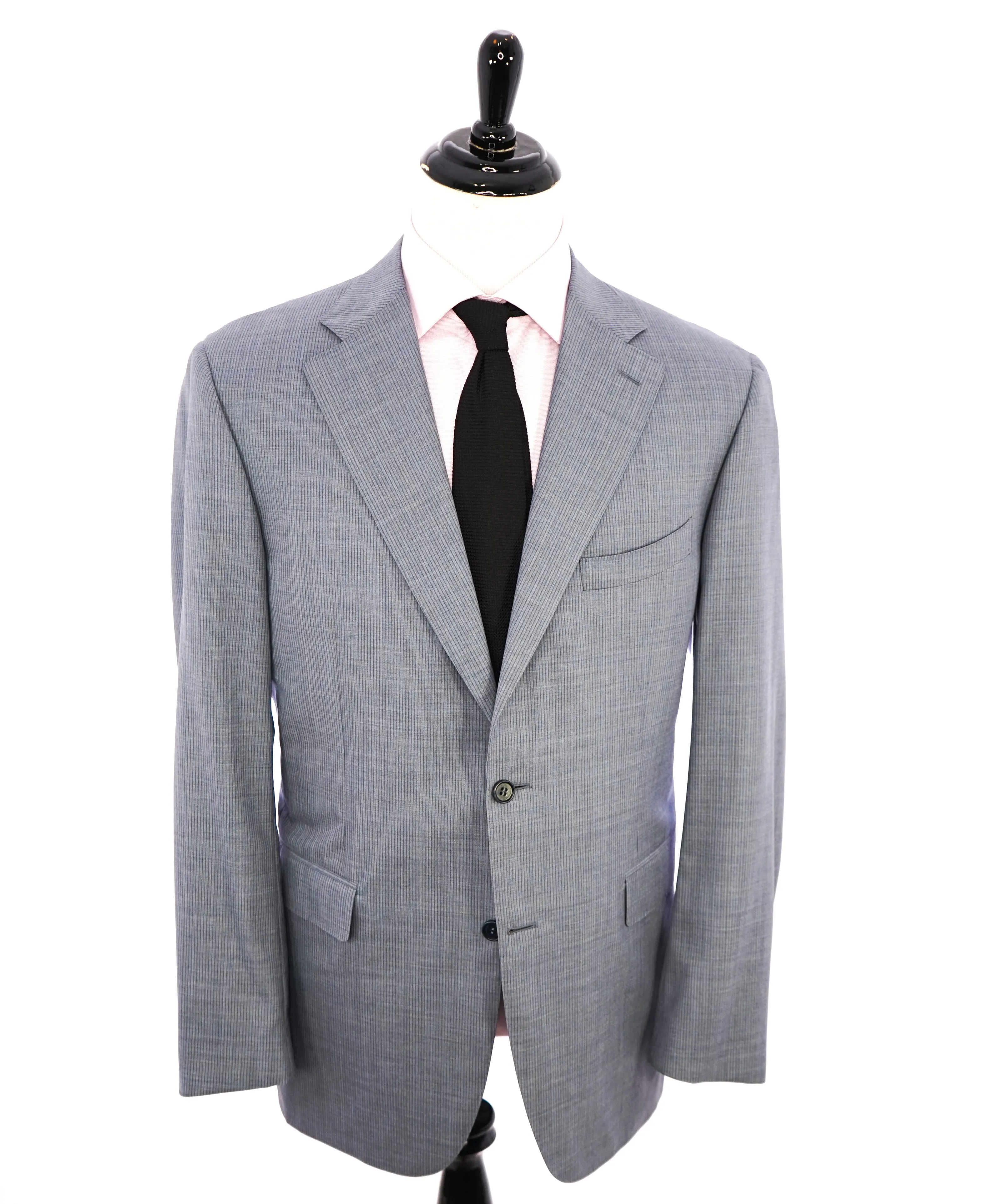 CANALI - Exclusive For SFA PASTEL BLUE Tonal Stripe Suit - 48L