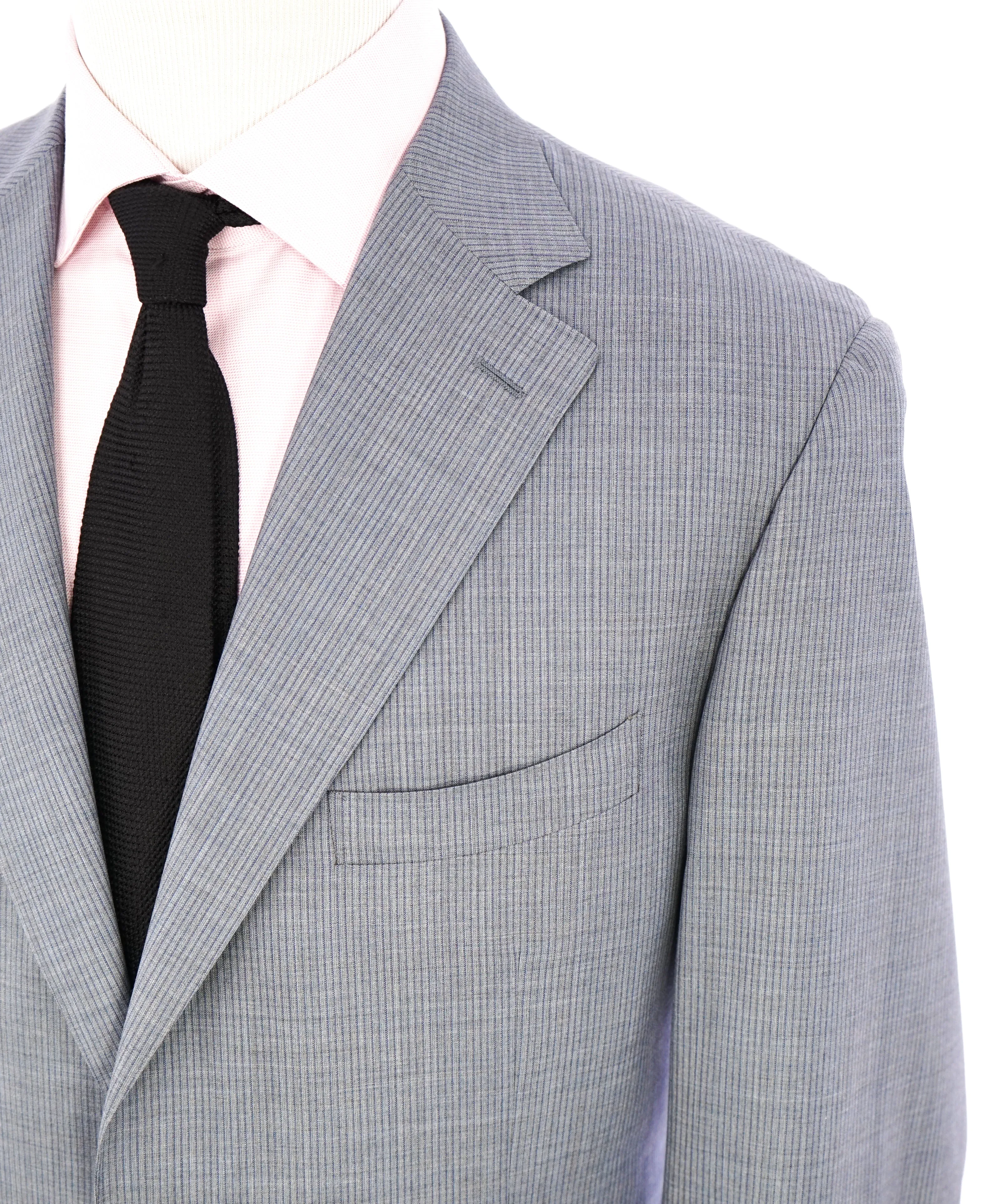 CANALI - Exclusive For SFA PASTEL BLUE Tonal Stripe Suit - 48L